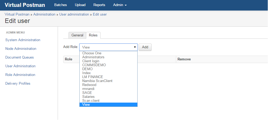 Internal User Config